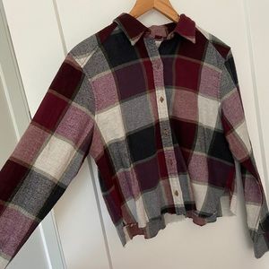 Aritzia Wilfred Free Cropped Flannel